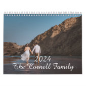 Calendrier 2024 Family Custom Photo Chic Script (Protection)