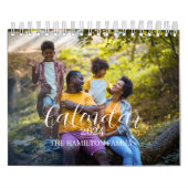Calendrier 2024 Family Custom Photo Chic Script (Protection)