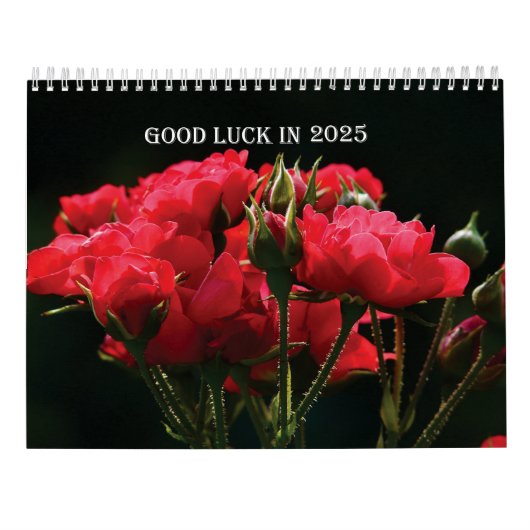 Calendrier 2024 Fleurs rouges (Dos)