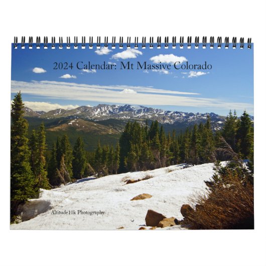 Calendrier 2024 : Mt Massive, Colorado (Protection)
