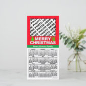 Calendrier 2024 Noël Ajouter 4 Photos Carte (Debout devant)