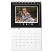 Calendrier 2024 Nom De Famille Photo Noir Et Blanc (Mar 2026)