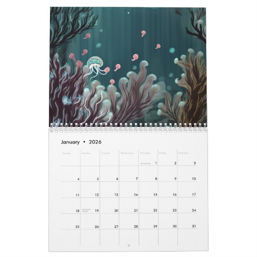 calendrier 2024 océan, mer (Jan 2026)