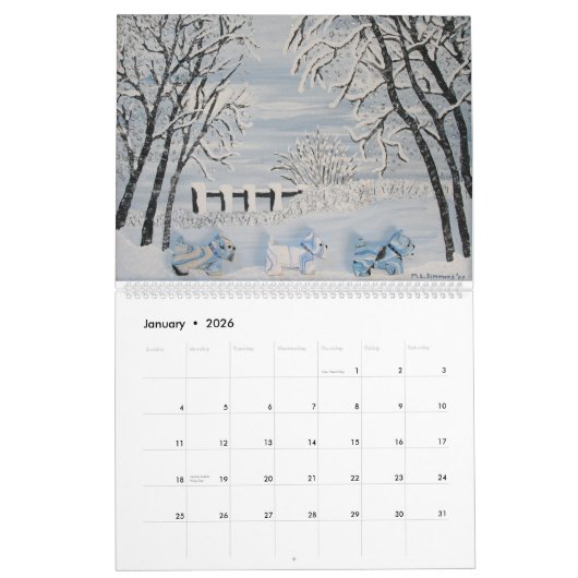 Calendrier 2024 Scotties and Friends (Jan 2026)