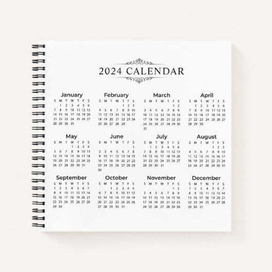Calendrier 2024 simple mais élégant | CARNET (Devant)