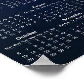 Calendrier 2024 simple mais élégant | Poster (Coin)