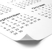 Calendrier 2024 simple mais élégant | Poster (Coin)