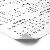 Calendrier 2024 simple mais élégant | Poster (Coin)