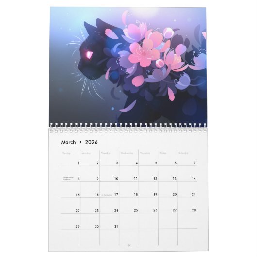 Calendrier 2024 Tout sur les chats ! (Mar 2026)