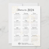 Calendrier 2024 Xmas Tree Business Logo Carte de v (Devant)