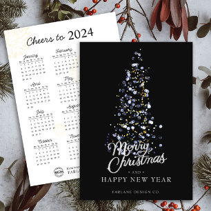 Calendrier 2024 Xmas Tree Business Logo Carte de v