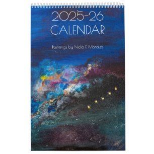 Calendrier 2025-26 - Peintures cosmiques