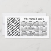 Calendrier 2025 Ajouter 1 Carte photo vertical (Devant)