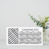 Calendrier 2025 Ajouter 1 Carte photo vertical (Debout devant)
