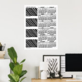 Calendrier 2025 Ajouter 4 Photos Affiche 24x32in (Bureau à domicile)