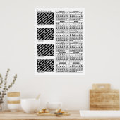 Calendrier 2025 Ajouter 4 Photos Poster 24x32in (Cuisine)