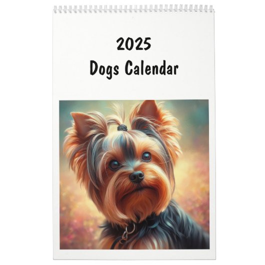 Calendrier 2025 Animaux amusants de race de chien (Protection)