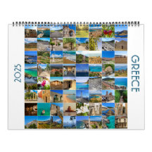 Calendrier 2025 année avec photo de Grèce Calendri