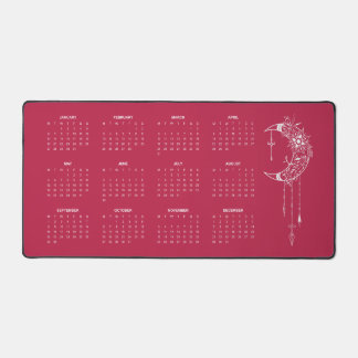 Calendrier 2025 Année complète Boho Dusty Rose Des