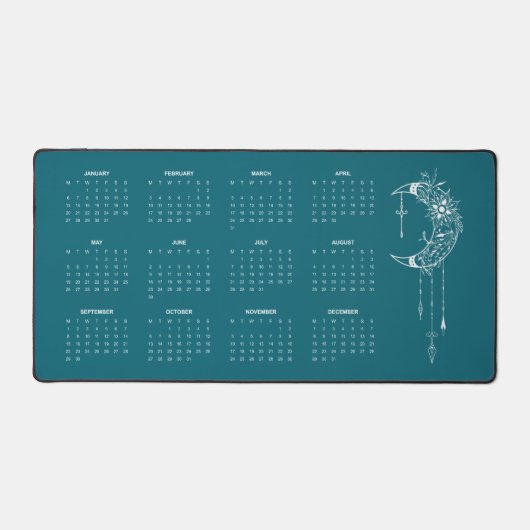 Calendrier 2025 Année complète Boho Sea Wave (Recto)