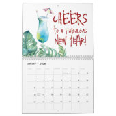 Calendrier 2025 Annuaires d'aquarelle tropicale (Jan 2026)