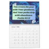 Calendrier 2025 avec des vers bibliques inspirants (Jan 2026)