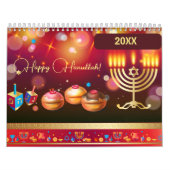 Calendrier 2025 avec Fête juive - De Purim À Hanoukka (Protection)