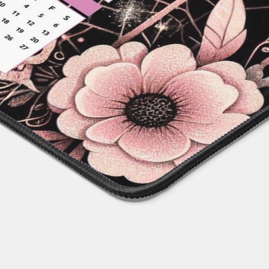 Calendrier 2025 avec fleurs et crânes (Coin)