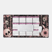 Calendrier 2025 avec fleurs et crânes (Clavier et souris)
