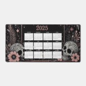 Calendrier 2025 avec fleurs et crânes (Recto)