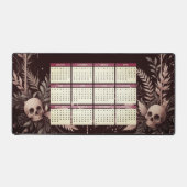 Calendrier 2025 avec fleurs et crânes (Recto)