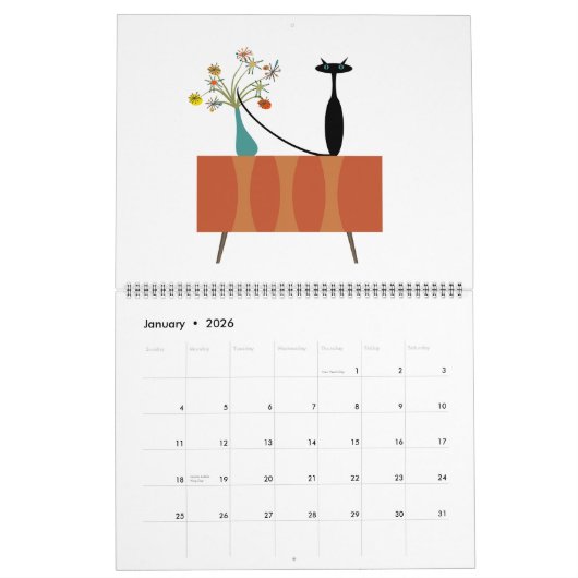 Calendrier 2025 avec MCM Cats (Jan 2026)