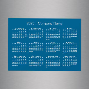 Calendrier 2025 avec nom de société Blue Magnet