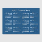 Calendrier 2025 avec nom de société Blue Magnet (Devant)