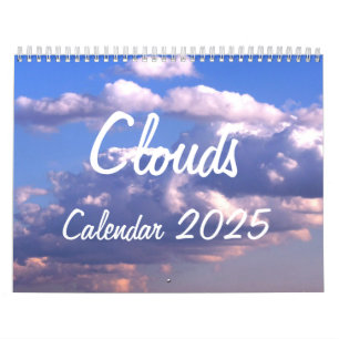 Calendrier 2025 avec nuages