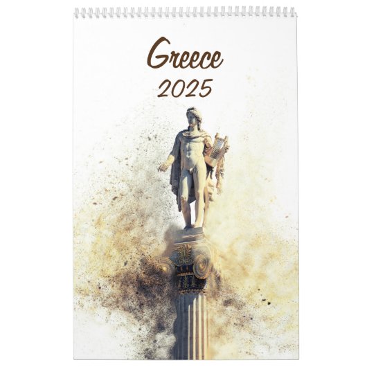 Calendrier 2025 avec photos de Grèce (Protection)