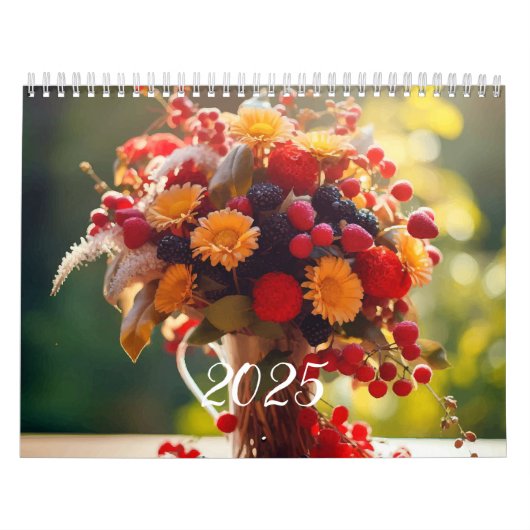Calendrier 2025. Belles fleurs lumineuses (Protection)