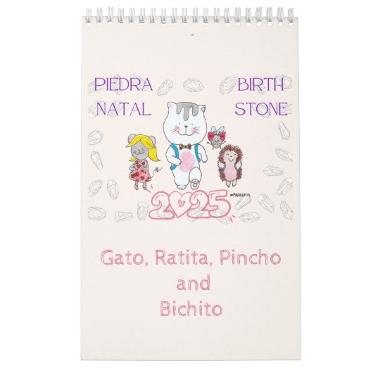 Calendrier 2025 BirthStone Calendario (Protection)