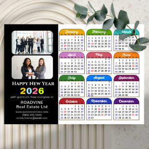 Calendrier 2025 Business 2 Photo US Holiday Magnet