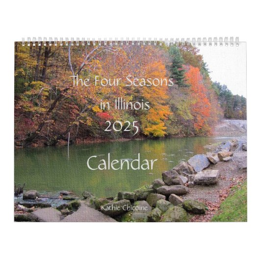 Calendrier 2025 Calendar The Four Seasons in Illinois  (Protection)