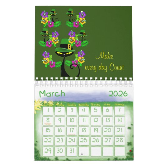 Calendrier 2025 Cat Kitten irlandais (Mar 2026)