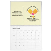 Calendrier 2025 Chaque année Personnalisable PICKLEBALL (Mar 2026)