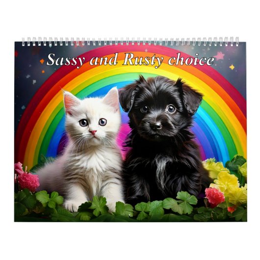 Calendrier 2025, chien&chat (Protection)