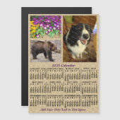 Calendrier 2025 Coffee Beans 3 Photos Magnet (Devant / Derrière)