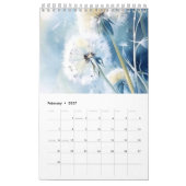 Calendrier 2025 Dandelion Flower Arrière - plan (Feb 2027)
