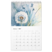 Calendrier 2025 Dandelion Flower Arrière - plan (Jan 2027)