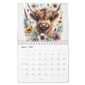 Calendrier 2025 de la vache des Highlands (Mar 2027)