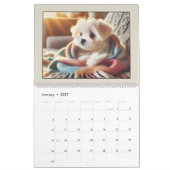 Calendrier 2025 des mignons chiots (Jan 2027)