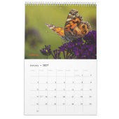 Calendrier 2025 du papillon d'une page (Jan 2027)
