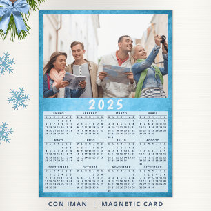 Calendrier 2025 en espagnol avec carte magnétique